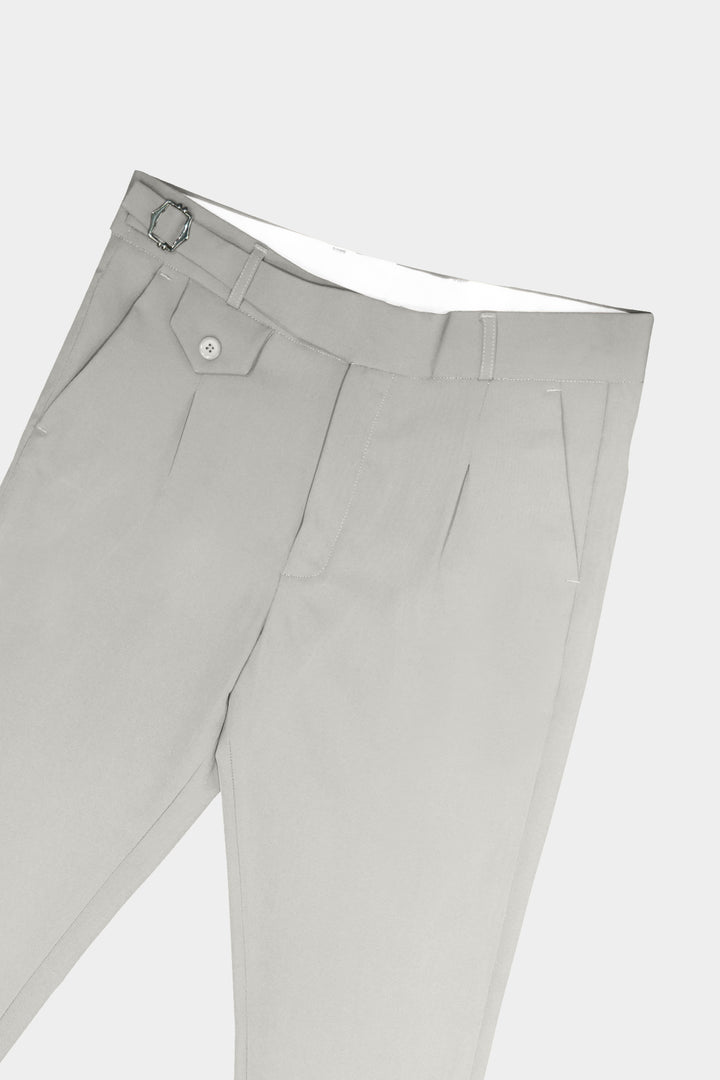 men's light ash grey formal trousers