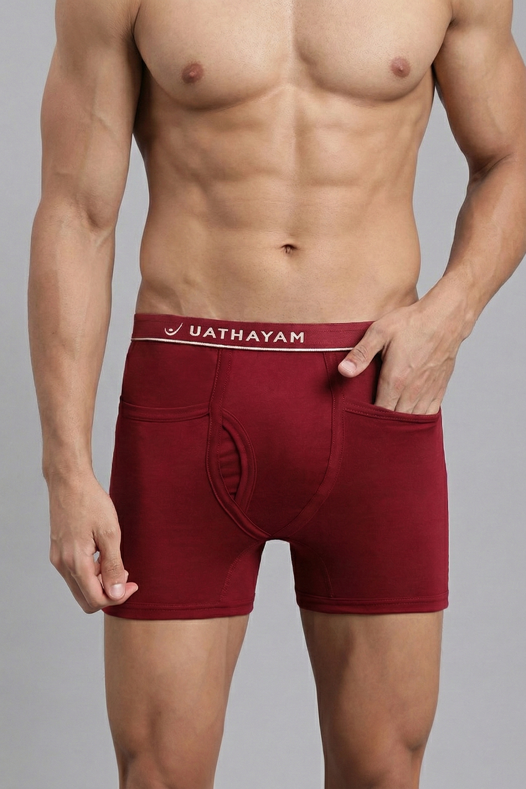 Rodeo Fine royal red trunks for men