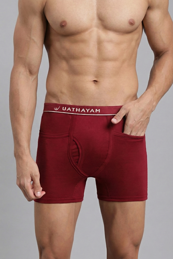 Rodeo Fine royal red trunks for men