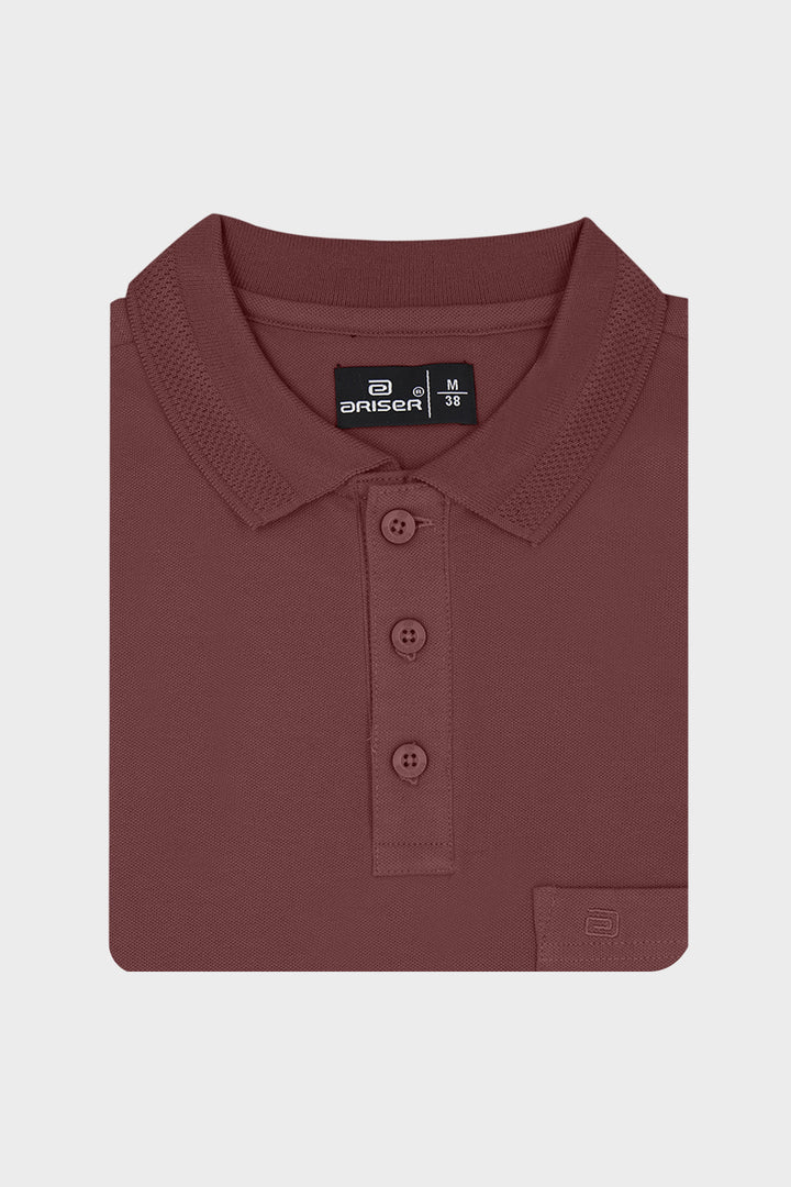 Macro Polo + Lycra Polo - Sage Green & Cocoa Rust Brown T-Shirts Pack Of 2 Combo For Men | Ariser