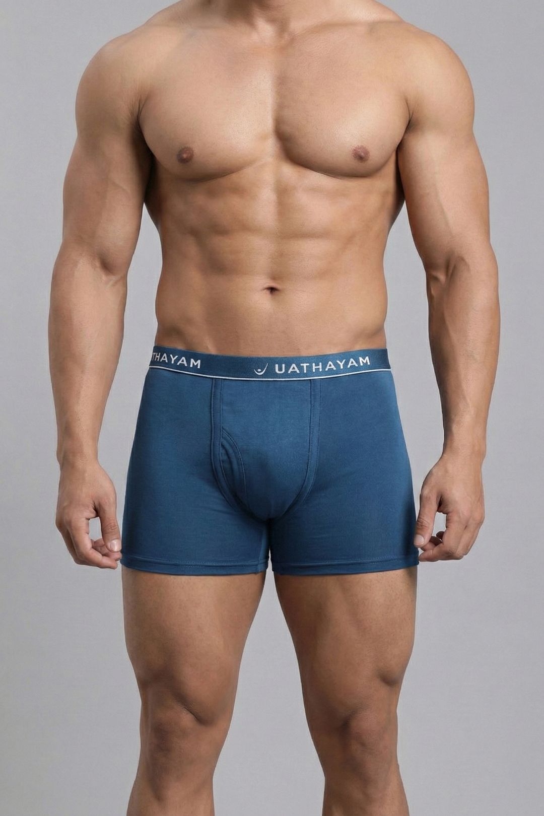Ultimate Fine midnight blue cotton trunks for men without pocket