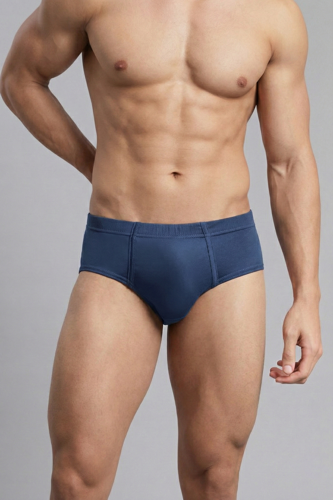 Vennto IE Navy Blue men’s cotton inner elastic briefs Uathayam