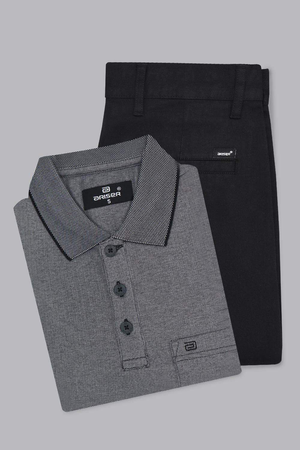 Golf polo t shirt with black trouser