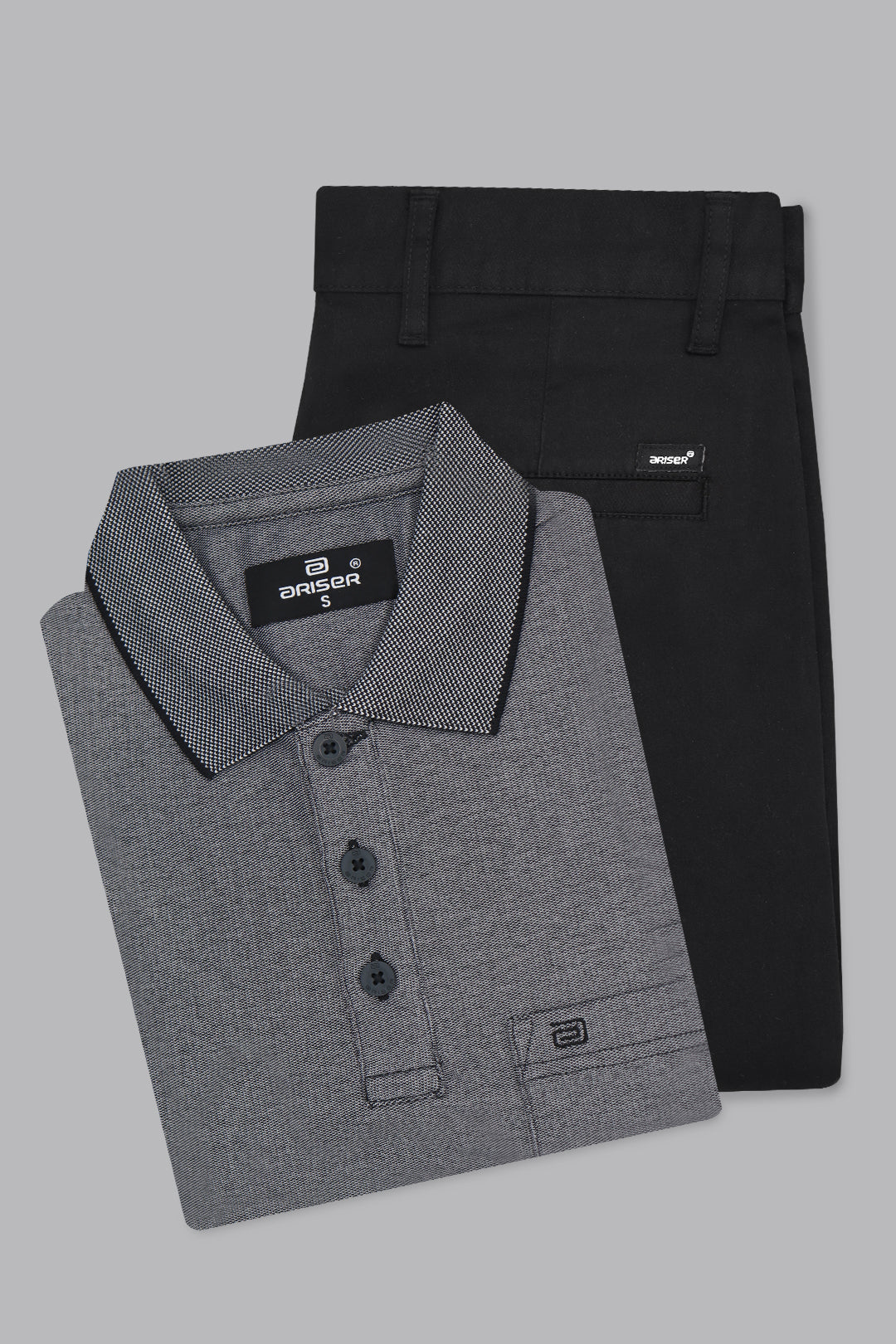 Golf polo t shirt with black trouser