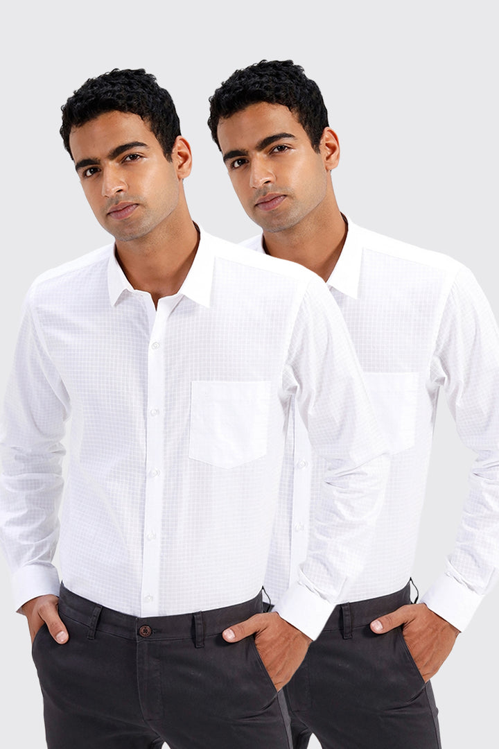 Men’s white formal full sleeve shirt 