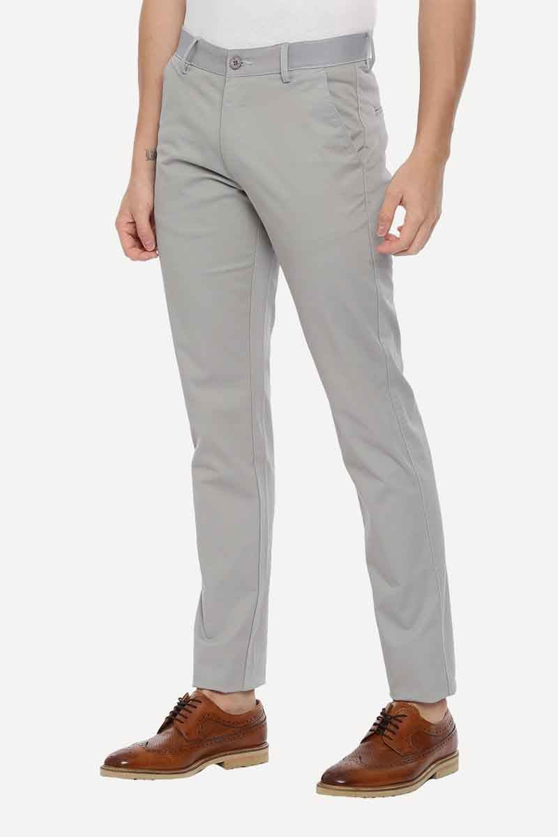 Brooklyn - Steel Gray Cotton Lycra Trousers TR19004