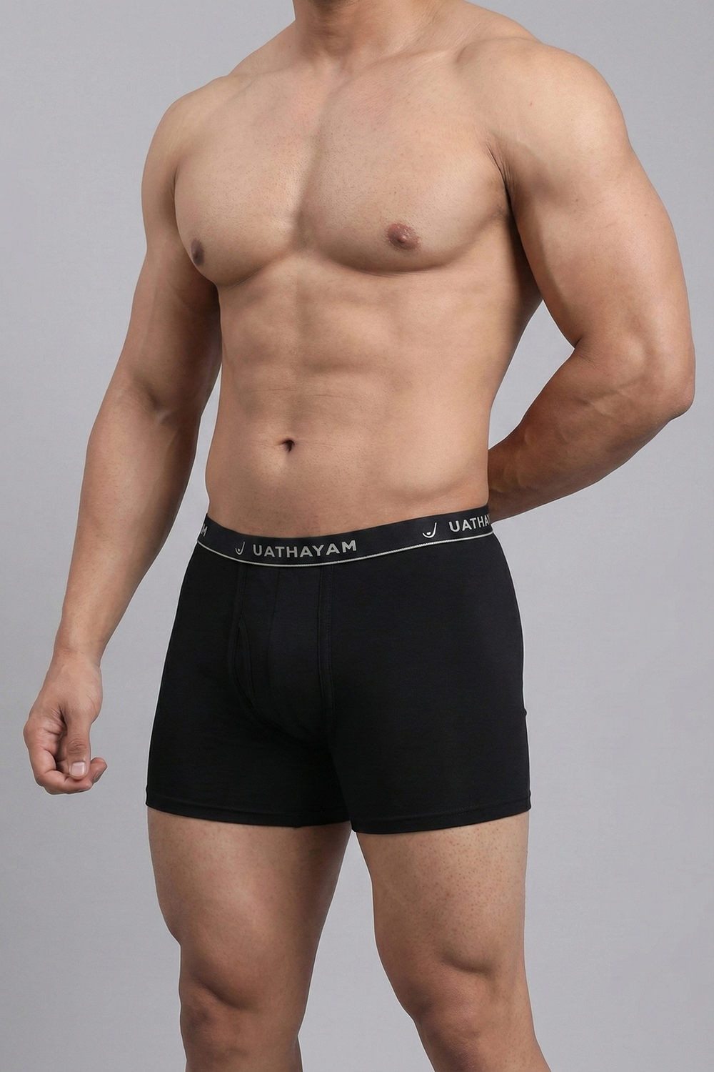 Uathayam men’s chocolate brown trunks outer elastic no pocket