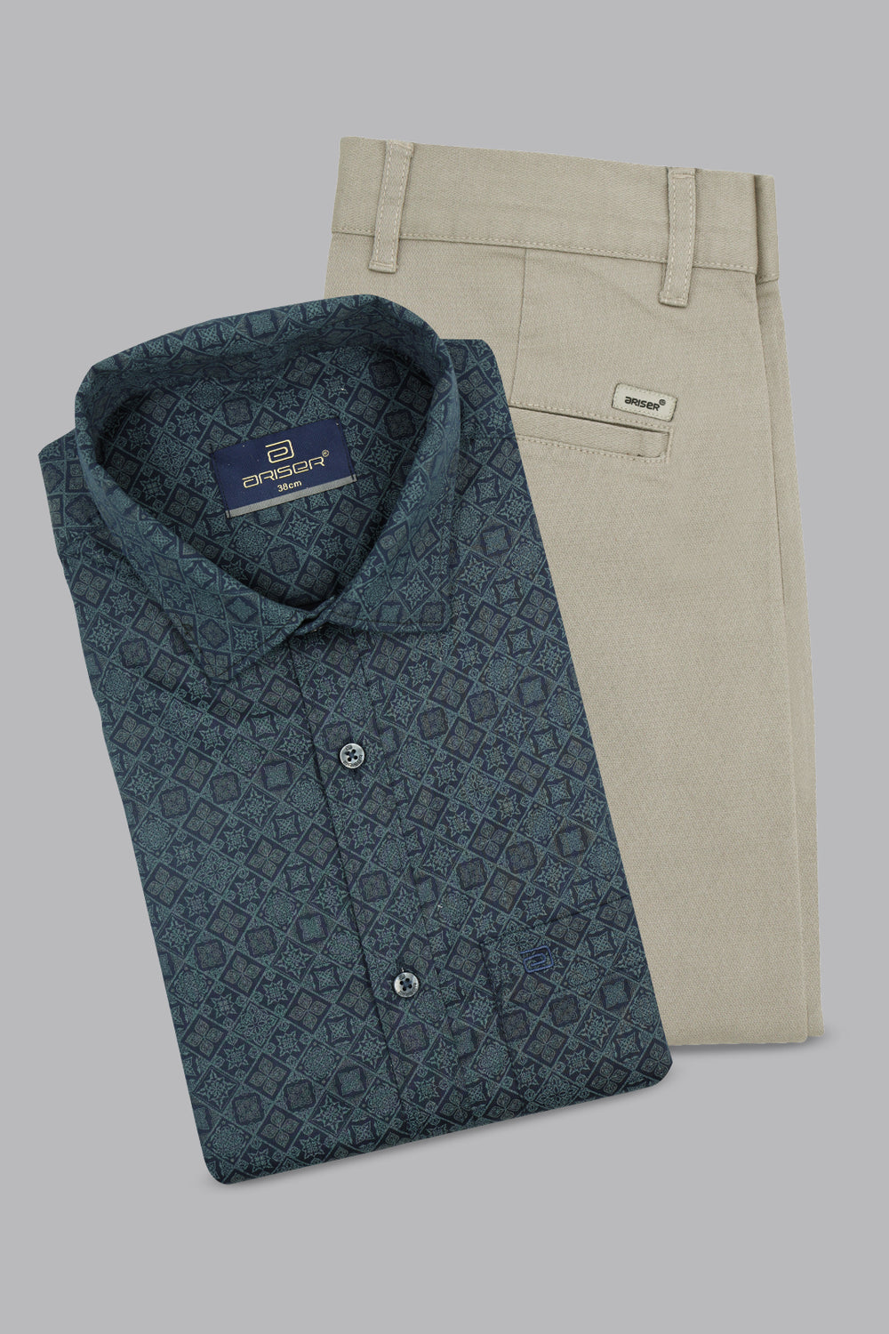 dark teal blue shirt
