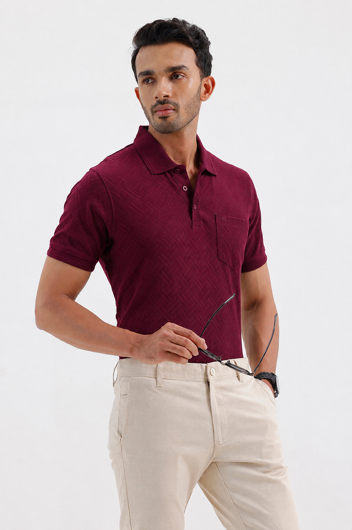 Clark Polo - Garnet Ember T-Shirts For Men | Ariser