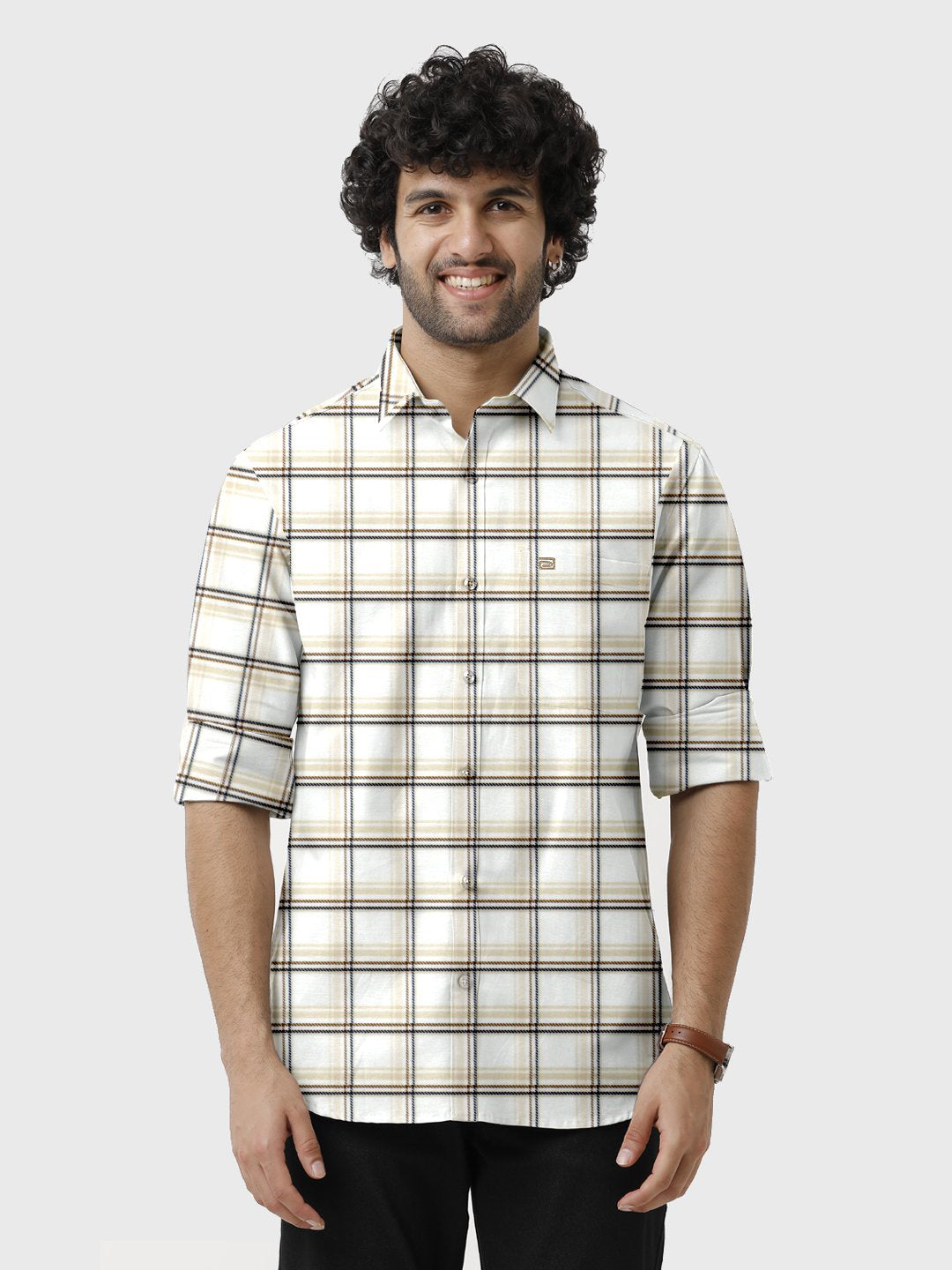 Stylish mens checked shirts