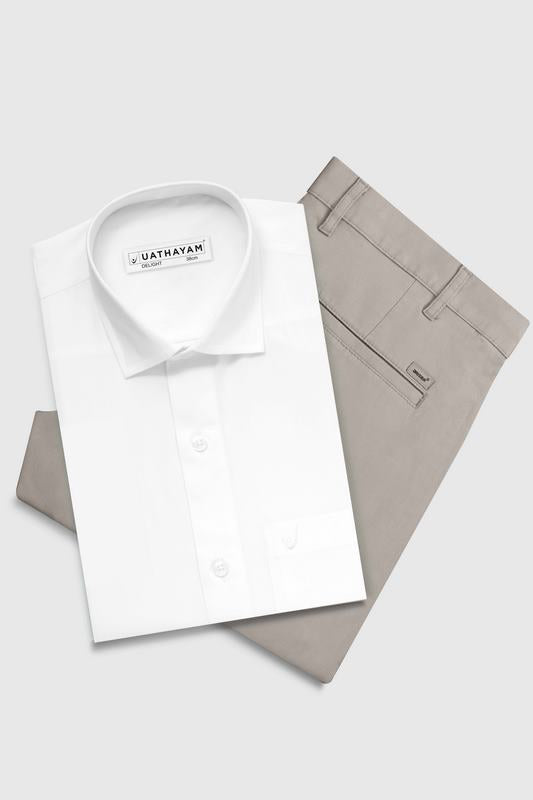 white shirts and trouser combo for men