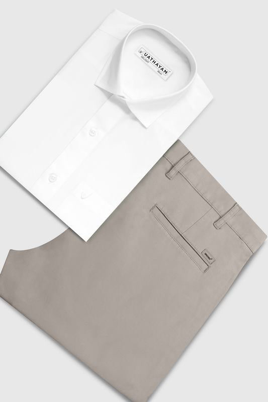 white shirts and color trouser for mens 