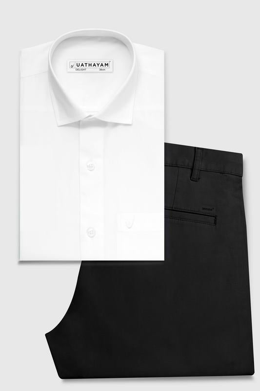 white shirts and trouser combo for men