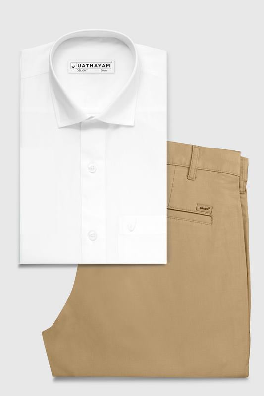 white shirts and trouser combo for men