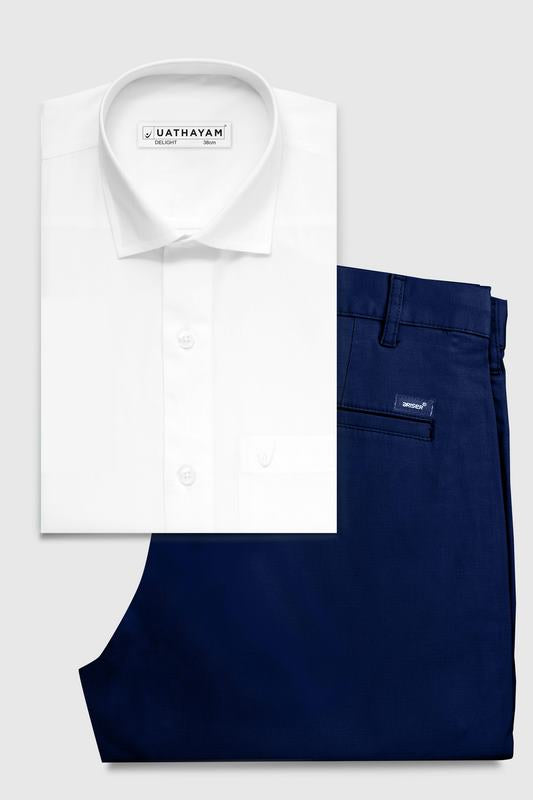 white shirts and trouser combo for men