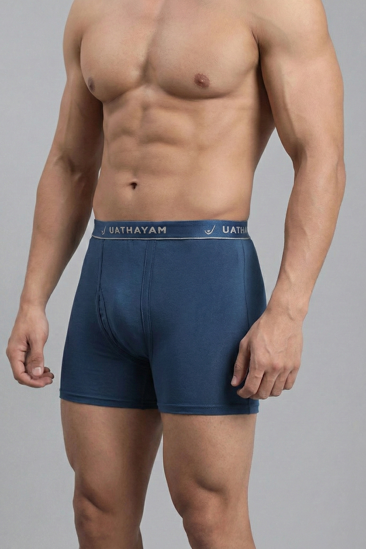 Uathayam men’s dark blue trunks outer elastic without pocket