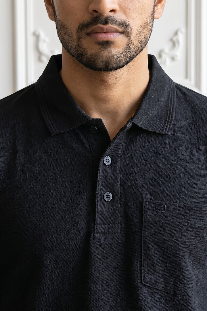 Clark Polo + Kansas - Shadow Black T-Shirt With Smokey Gray Trouser Combo For Men | Ariser