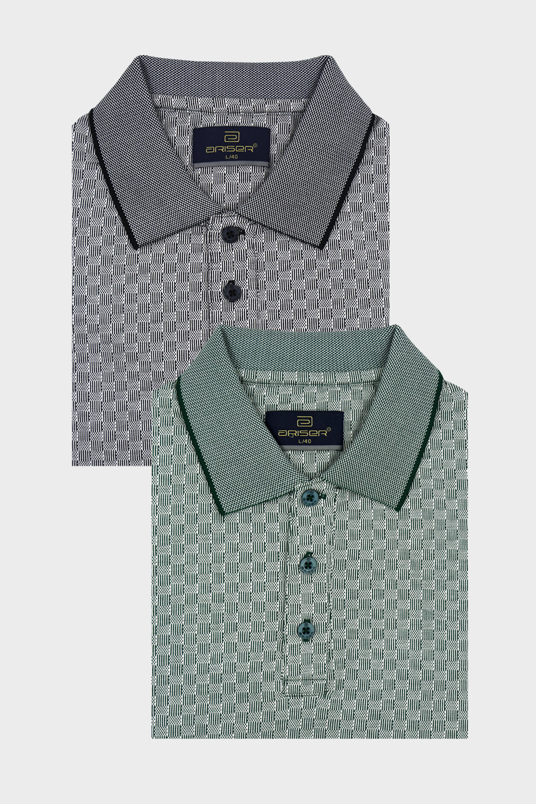 Zulu Polo Black & Dark Green Pocketless T-Shirts – Pack of 2 Combo for Men | Ariser