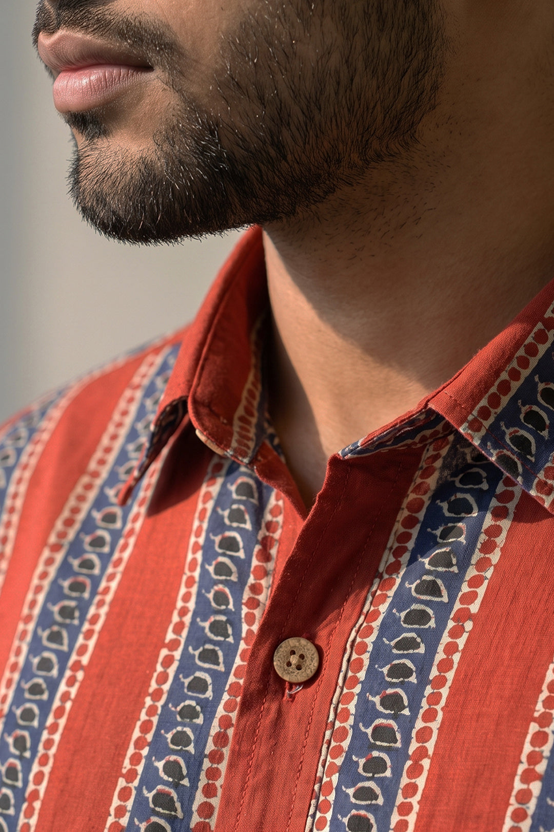 Congo + Basic Chino - Brick Red Shirt With Sandal Trouser Combo For Men | Ariser