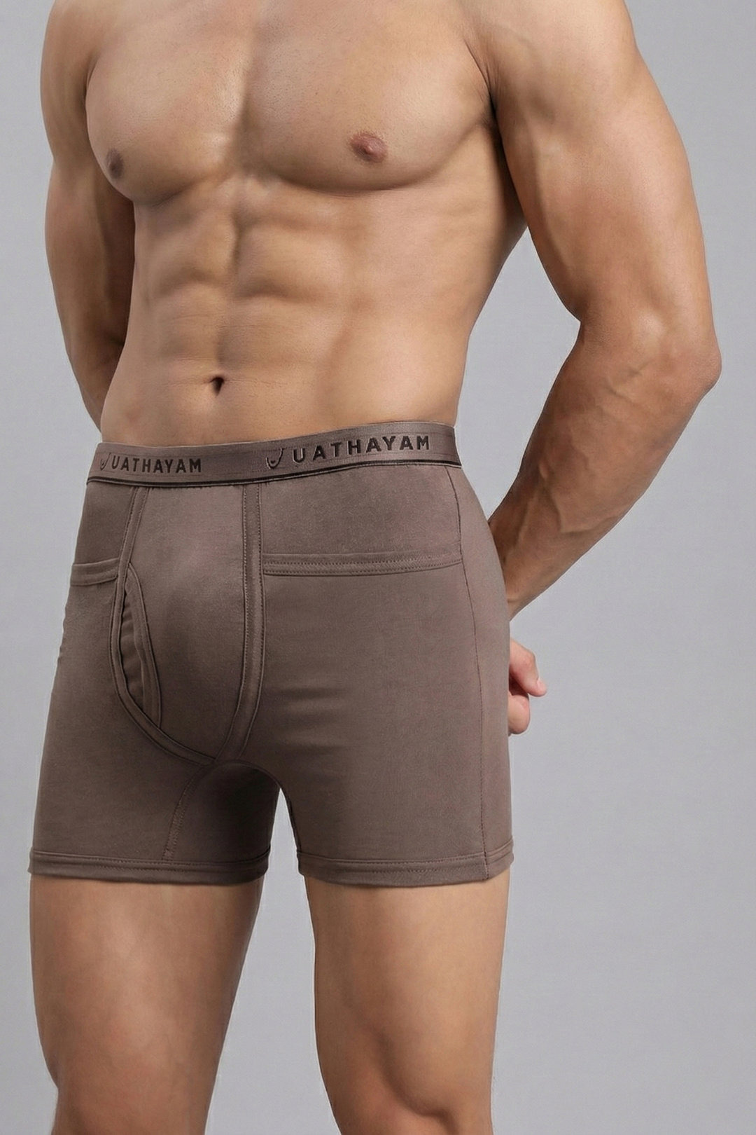 Rodeo Fine mushroom brown trunks for men
