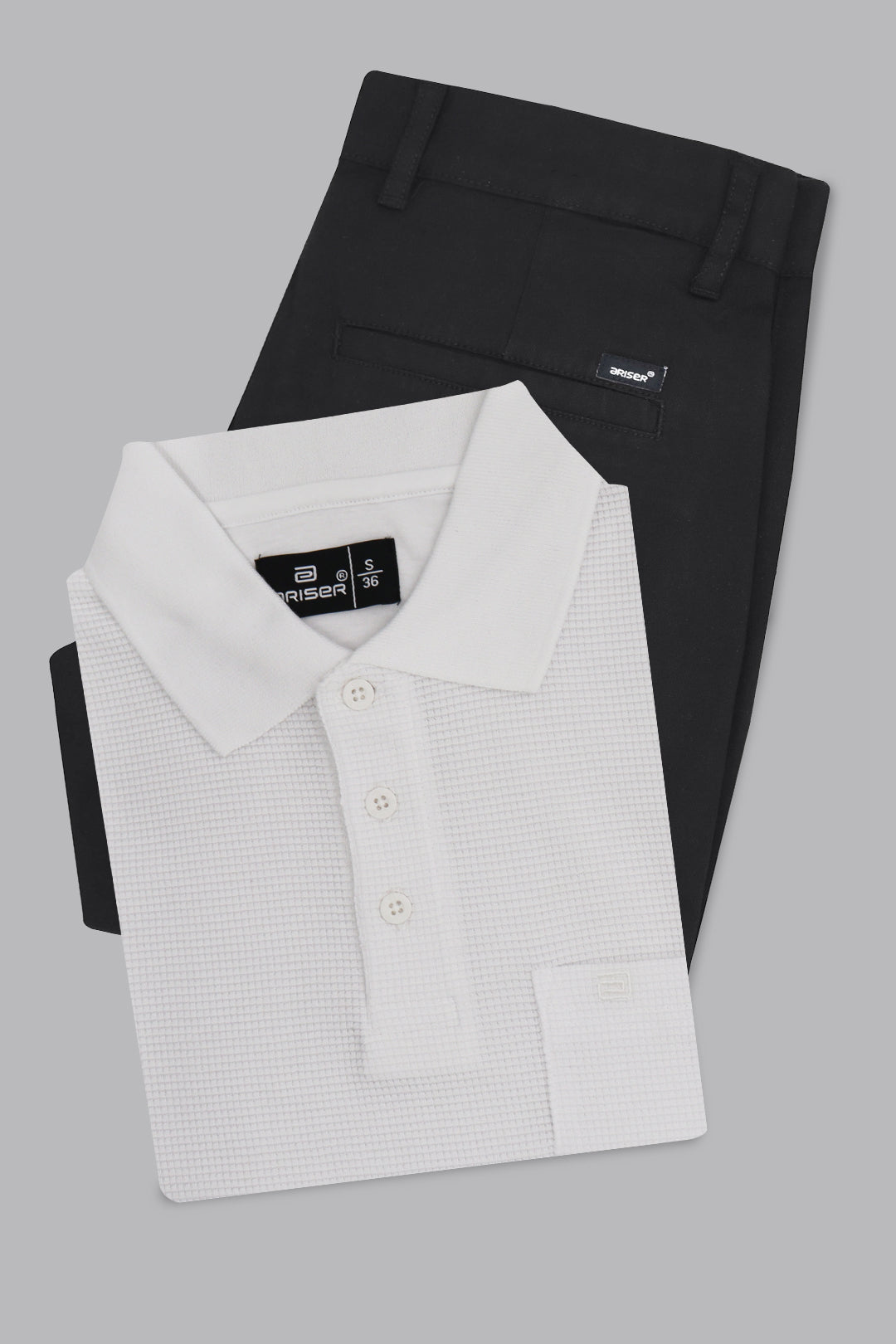 Cotton-Rich Polo with Trousers