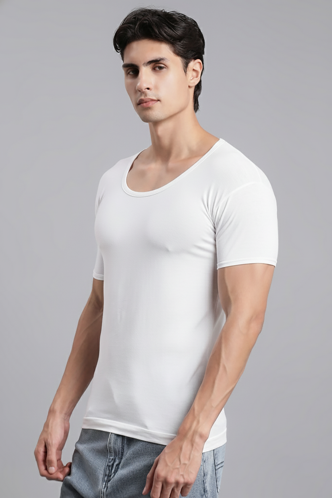 Kings RNS - 100% Cotton  White Vest For Mens Combo (Pack of 5) | Uathayam