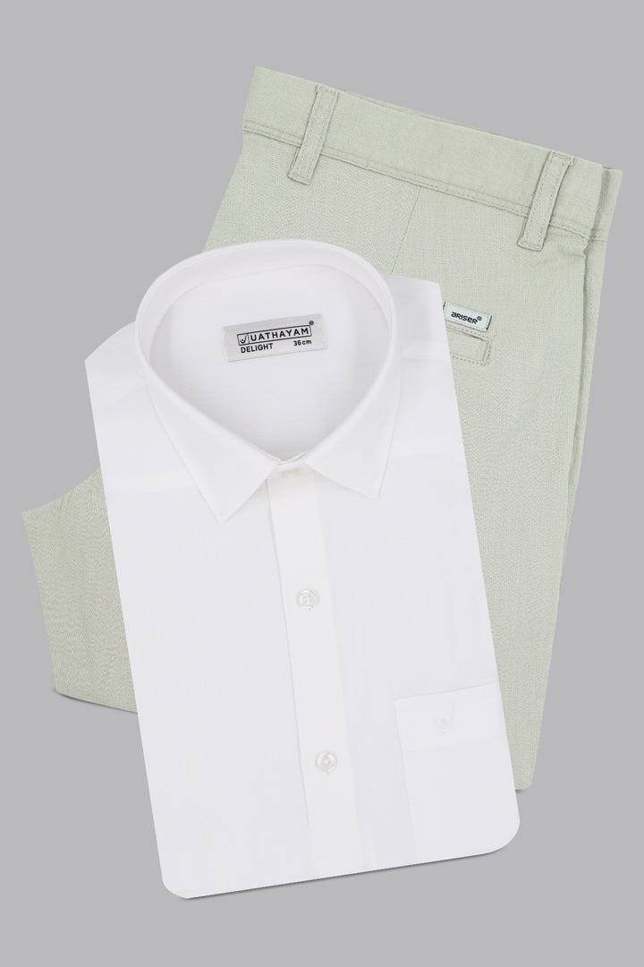 light gray pant outfit