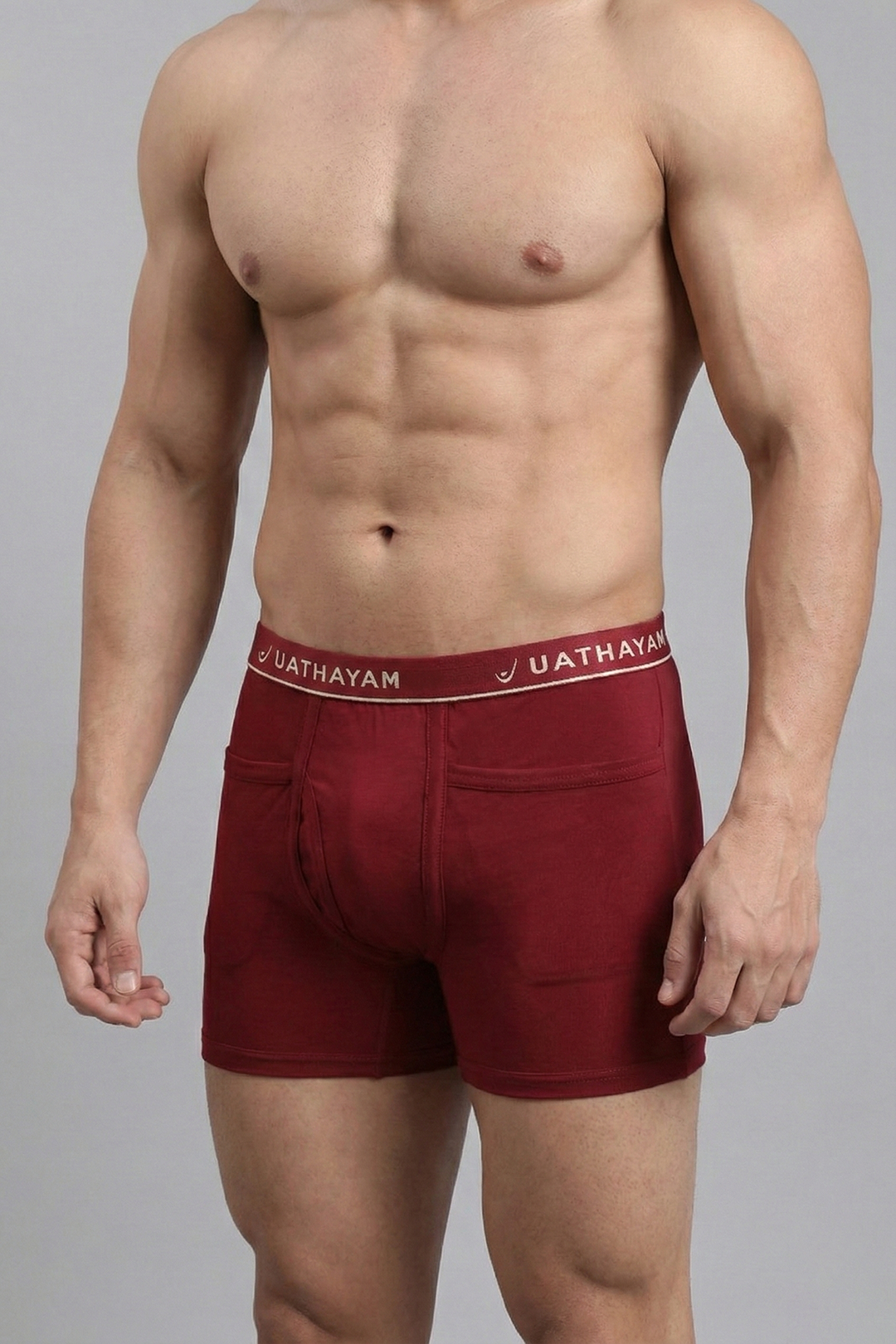 Uathayam men royal red cotton trunks