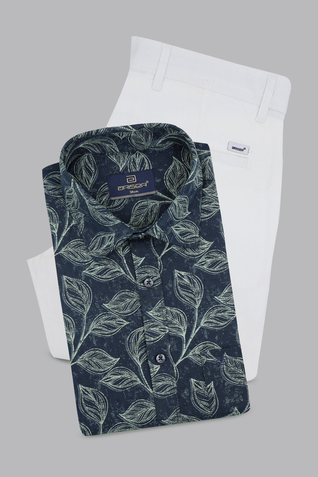 Floral-patterned shirt on a white background