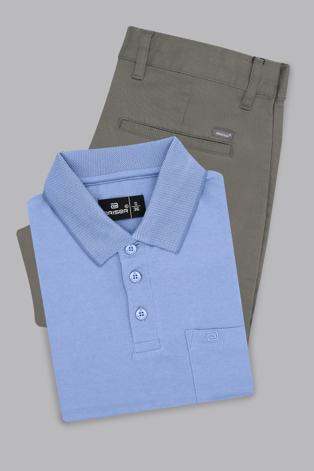 Basic chino slate gray trouser men