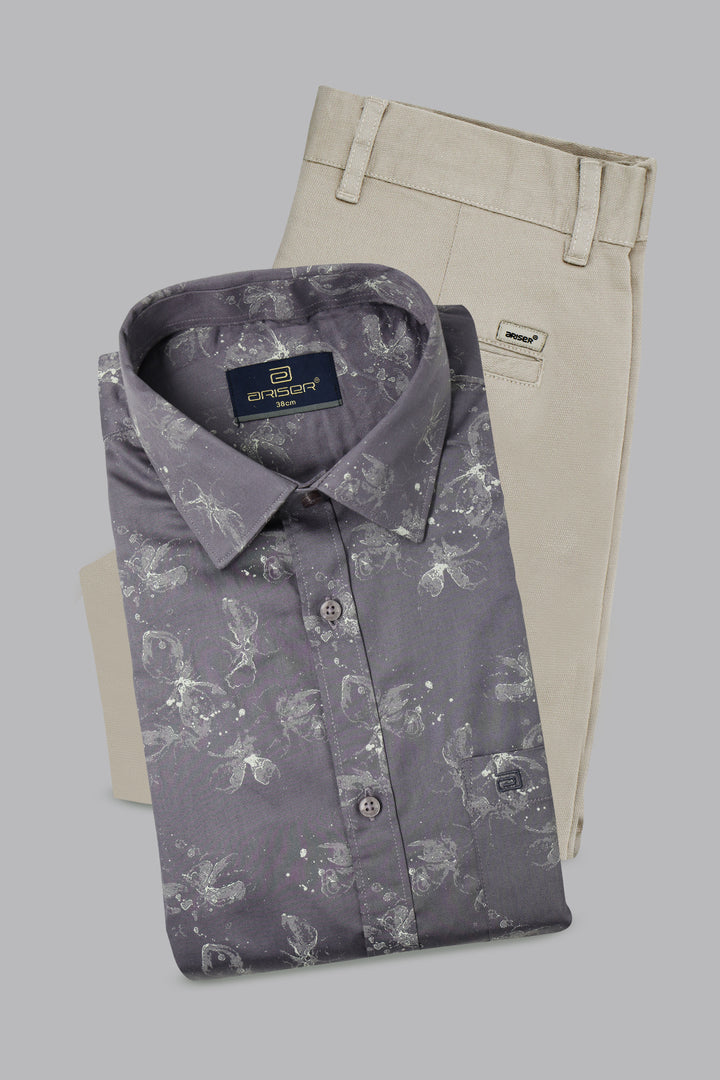 light gray trouser men