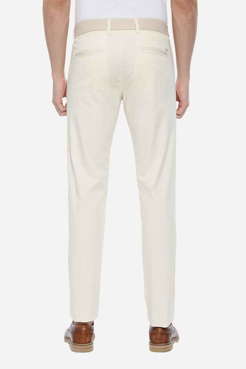Brooklyn - Ivory Cotton Lycra Trousers TR19003