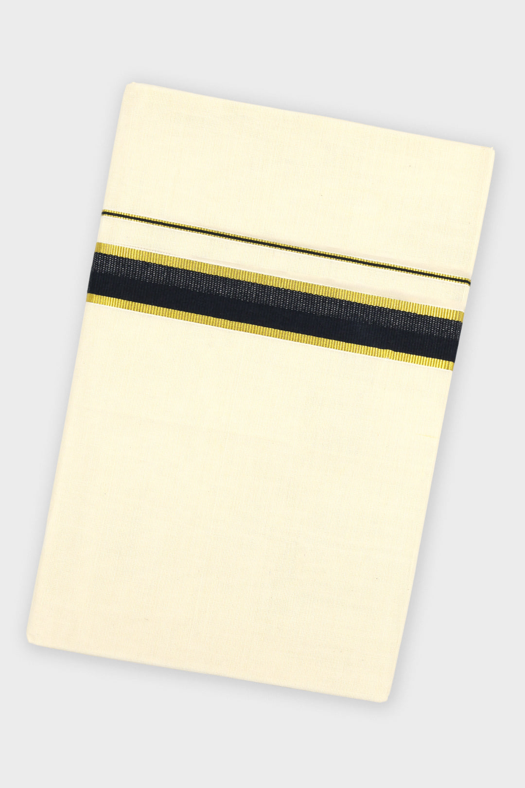 Black Double Layered Dhoti with Fancy Borders for Men