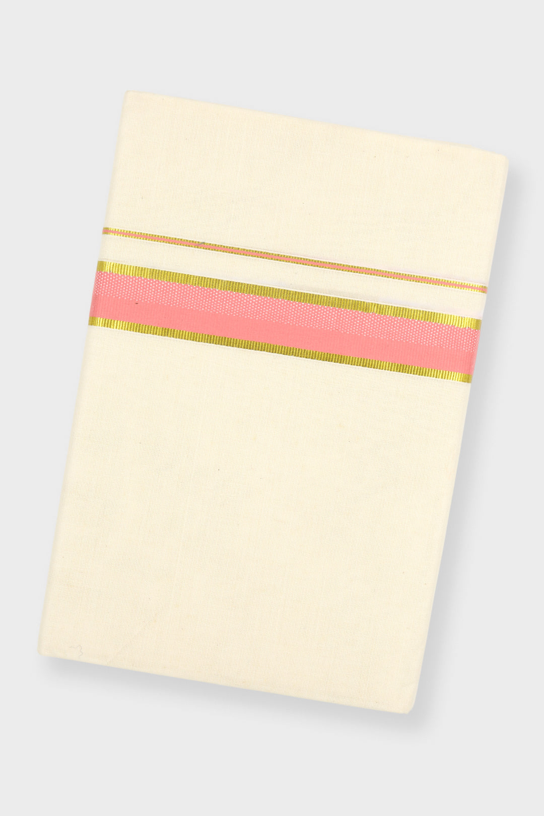 Pink Double Layered Dhoti with Fancy Borders for Men
