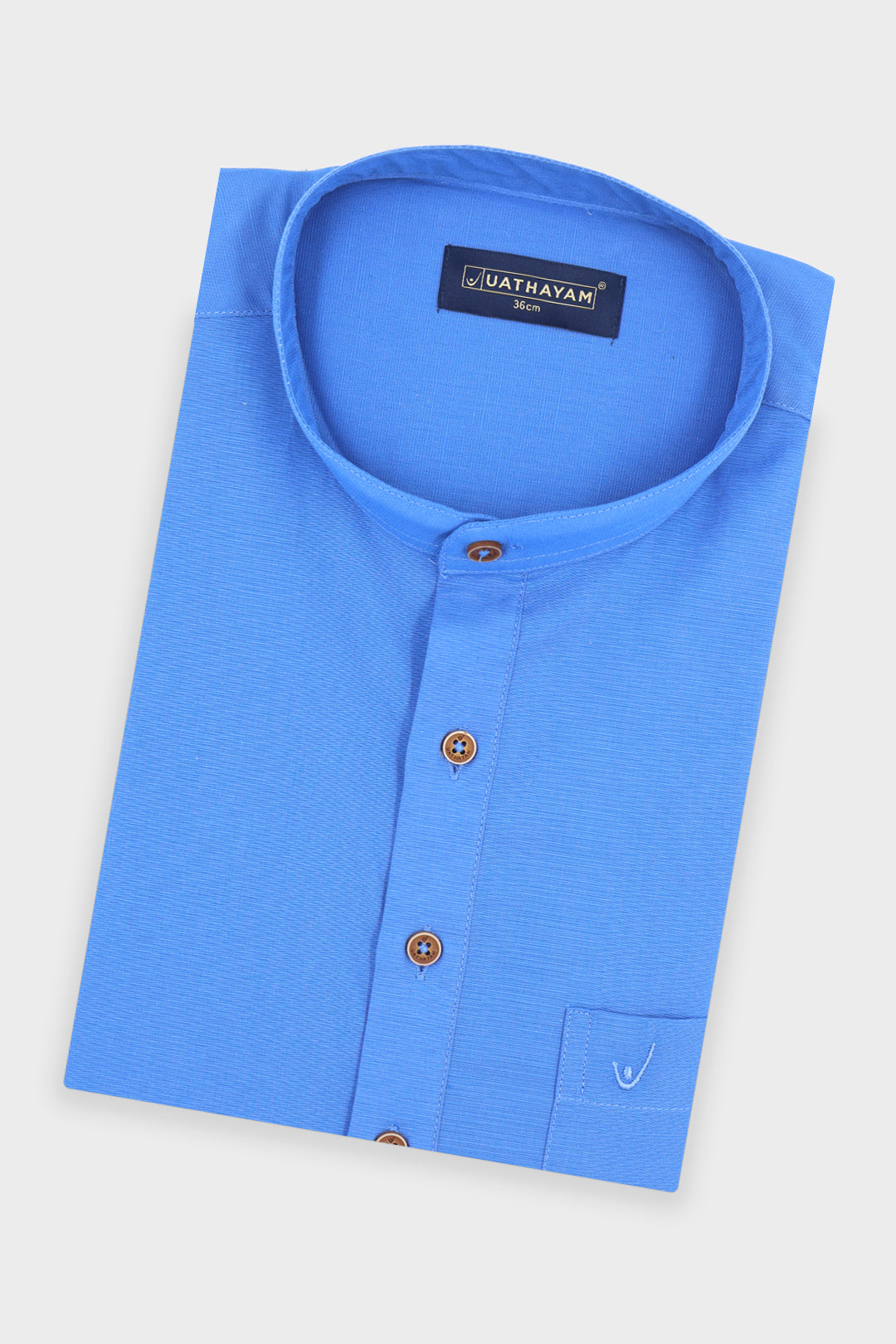 Men's Indigo Blue Cotton Short Kurta