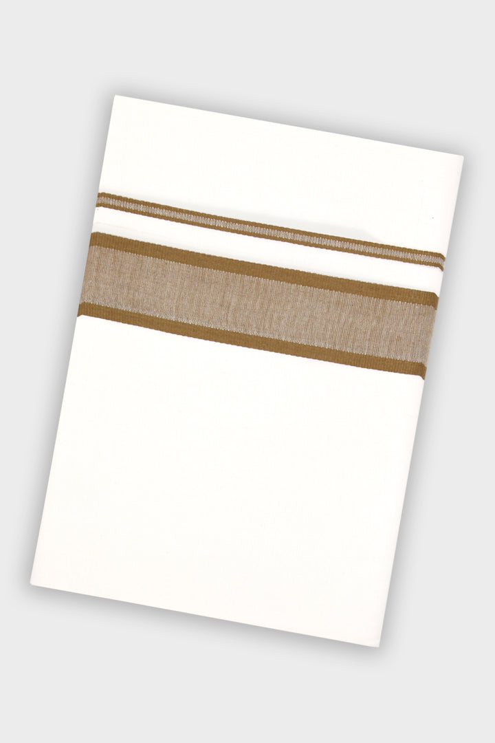 Uathayam Honey Fancy Sand Brown Smooth Cotton Traditional Dhoti