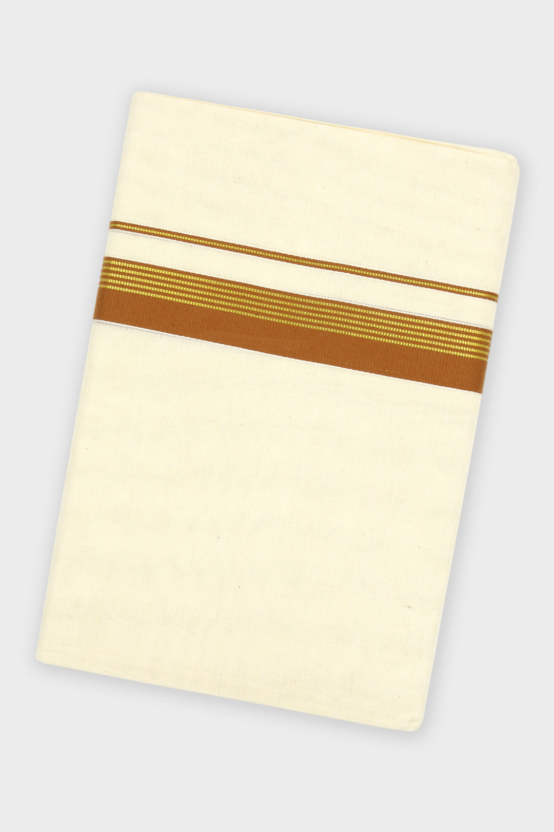 Copper Glow Double Layered Dhoti with Fancy Borders for Men