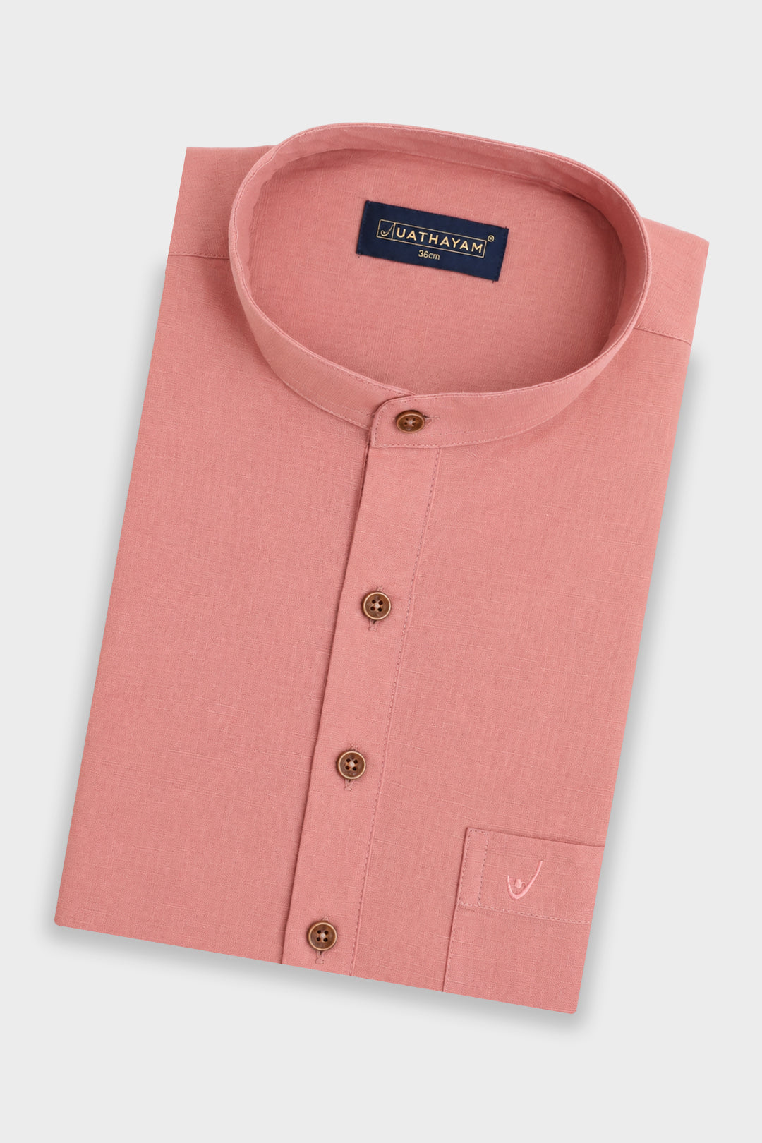 Men's Dusty Rose Cotton Short Kurta