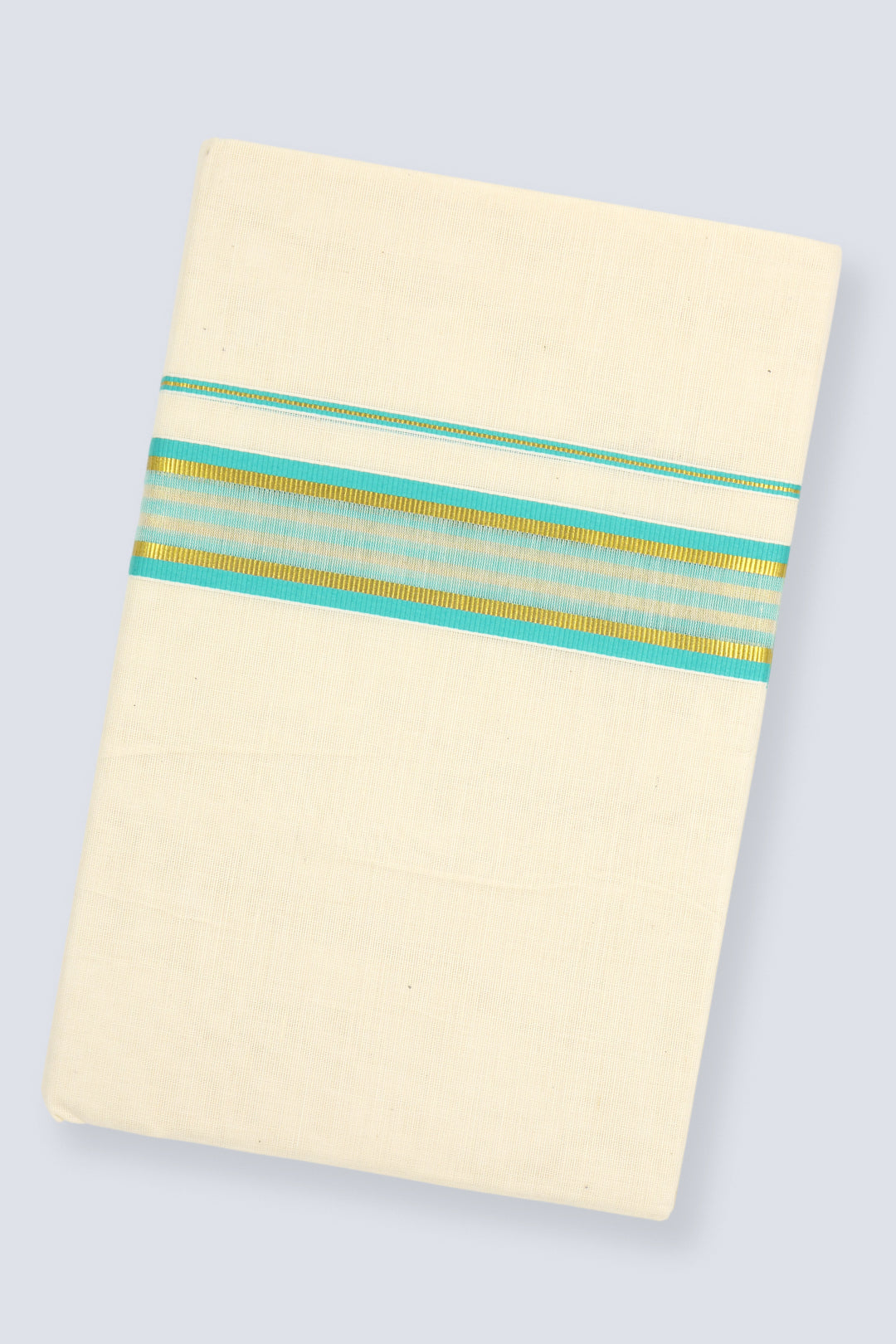 Sea Green Blue Fancy Border Dhoti