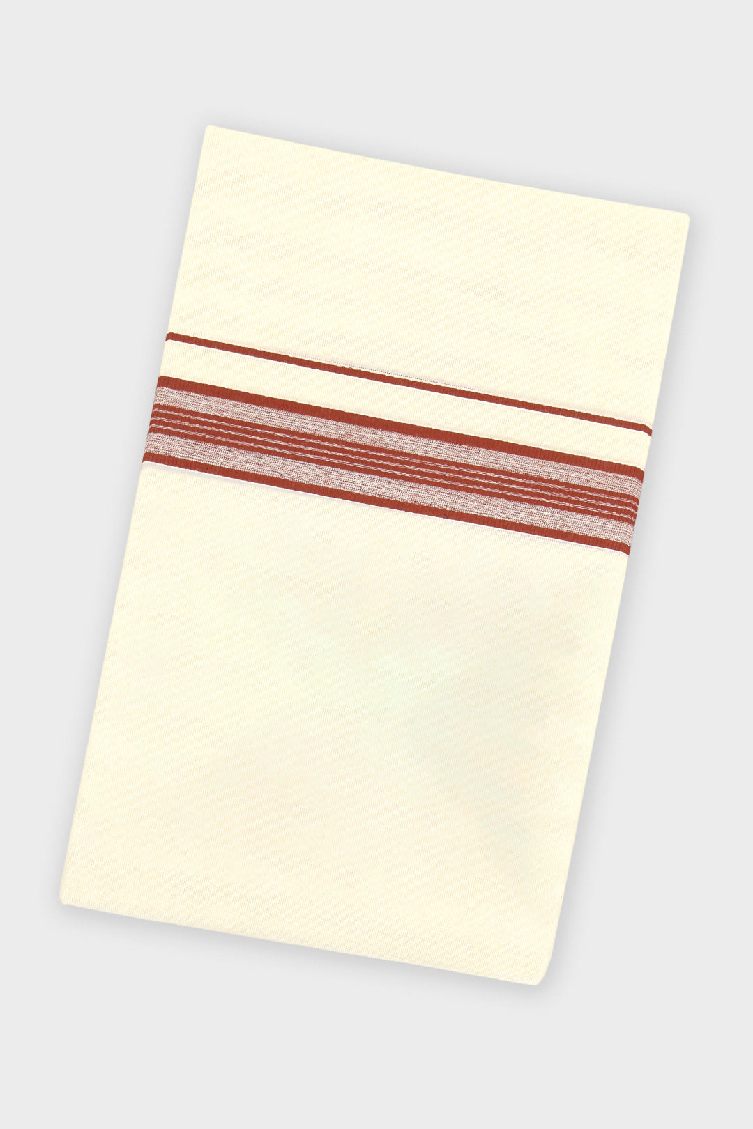 Men's Mahadev Korra Russet Red Double Layered Fancy Border Dhoti