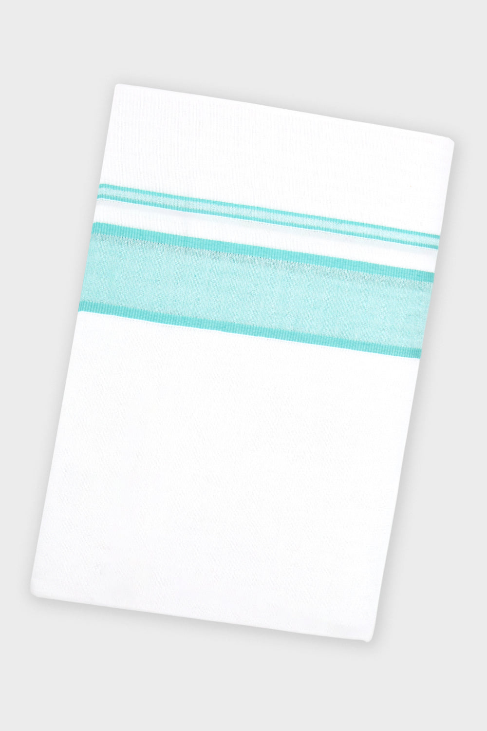 Honey Fancy Aqua Mint Premium Cotton Veshti with Fancy Borders