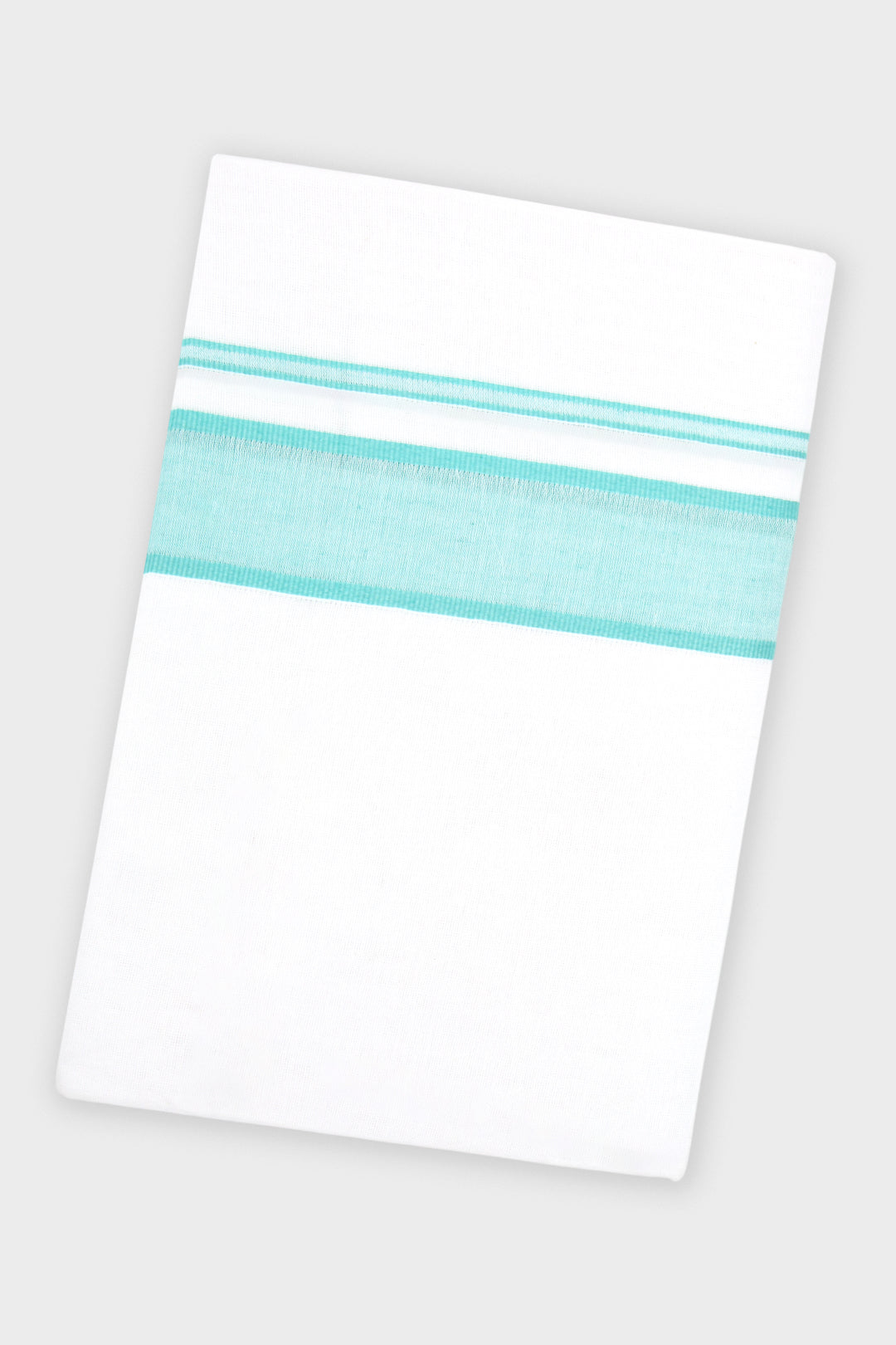 Honey Fancy Aqua Mint Premium Cotton Veshti with Fancy Borders
