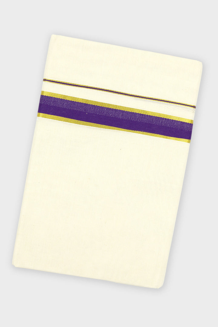 Premium Purple Double Layered Dhoti for Weddings & Festivals