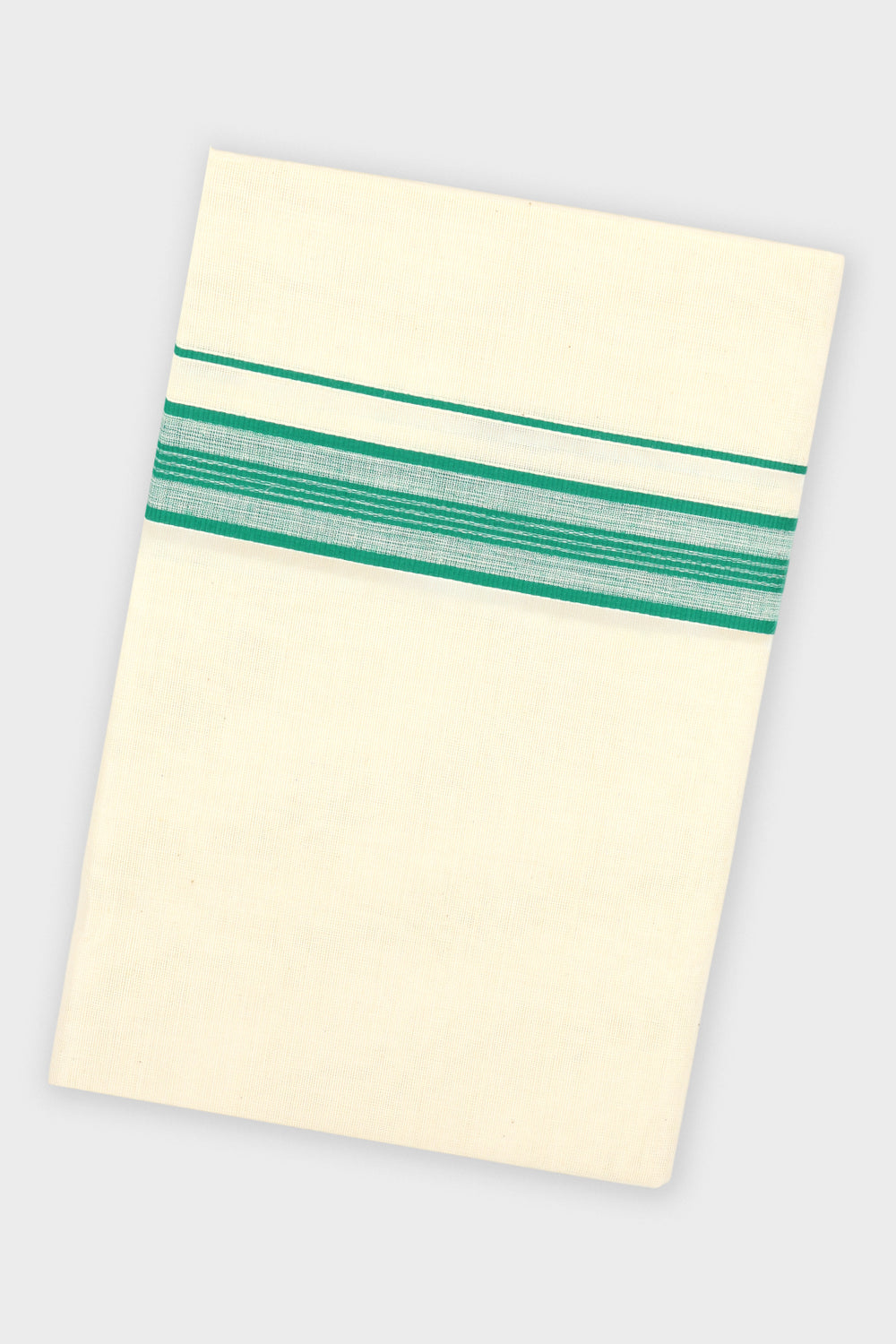 Emerald Green Double Layered Dhoti with Fancy Borders for Men