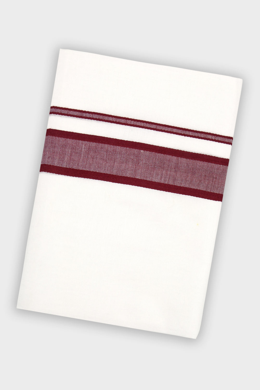 Honey Fancy Deep Maroon Premium Cotton Veshti with Fancy Borders