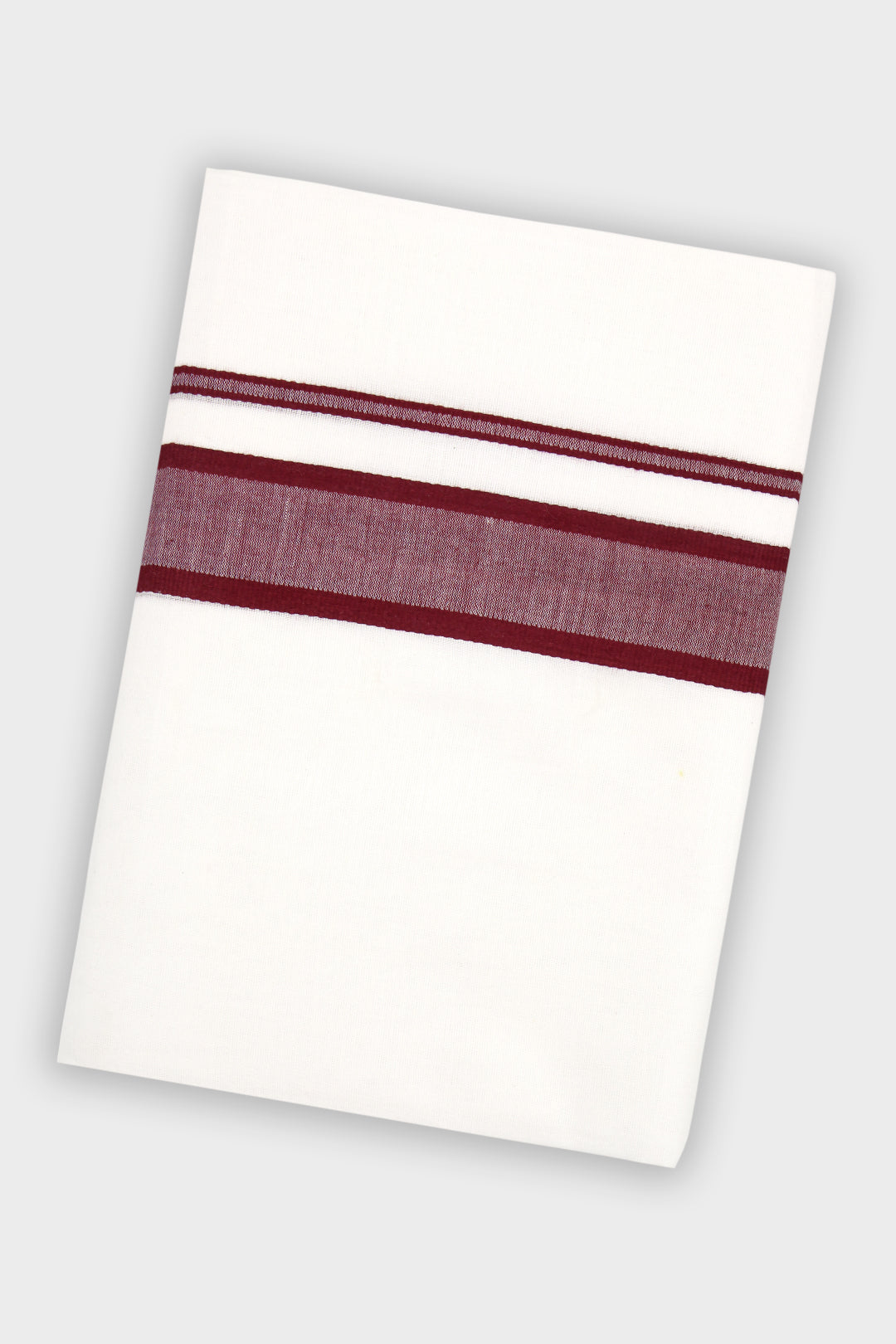 Honey Fancy Deep Maroon Premium Cotton Veshti with Fancy Borders