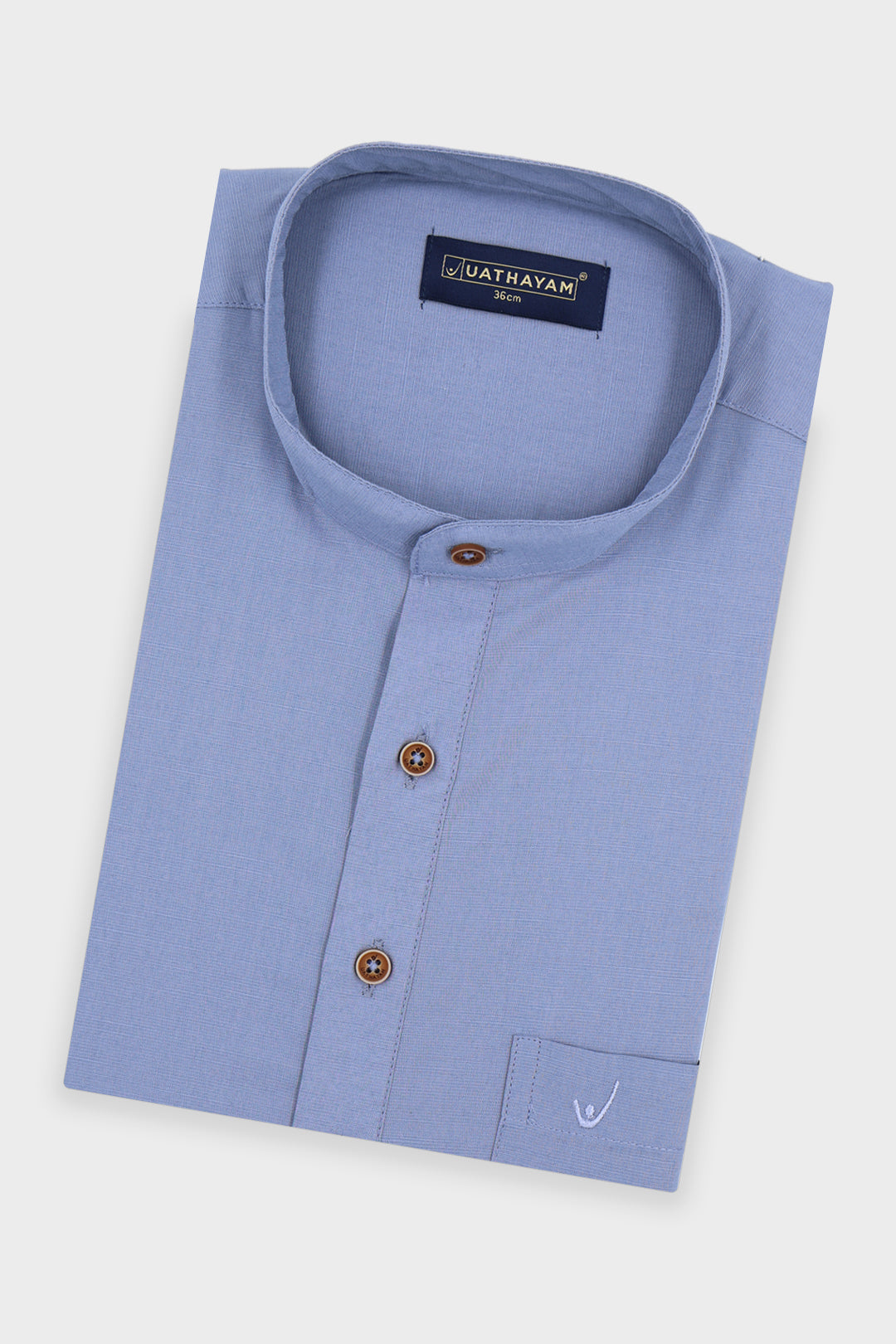 Dusk Blue Short Kurta for Men by Metro