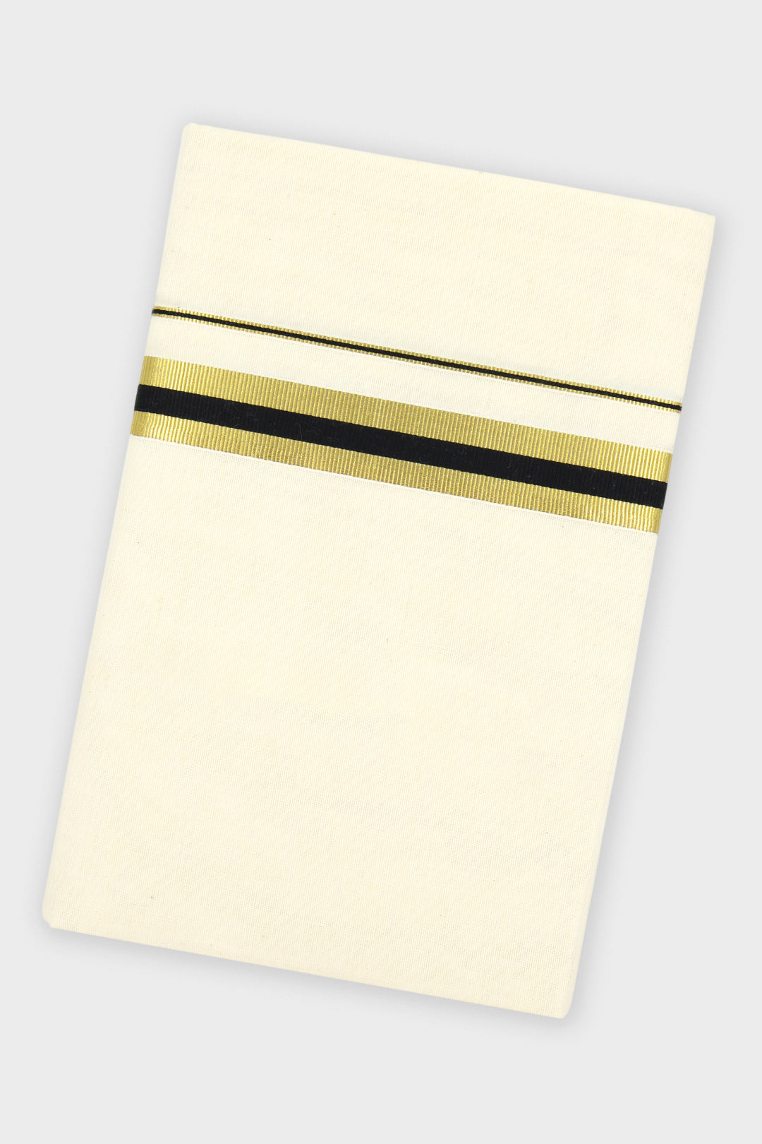 Black Double Layered Dhoti with Fancy Borders for Men