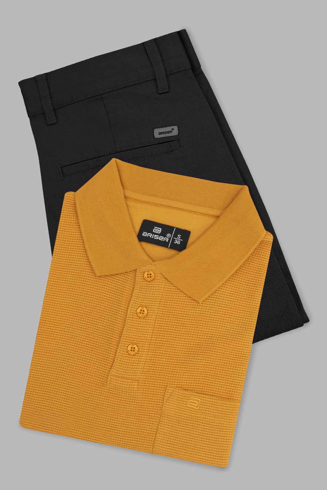 waffle polo t shirt for men
