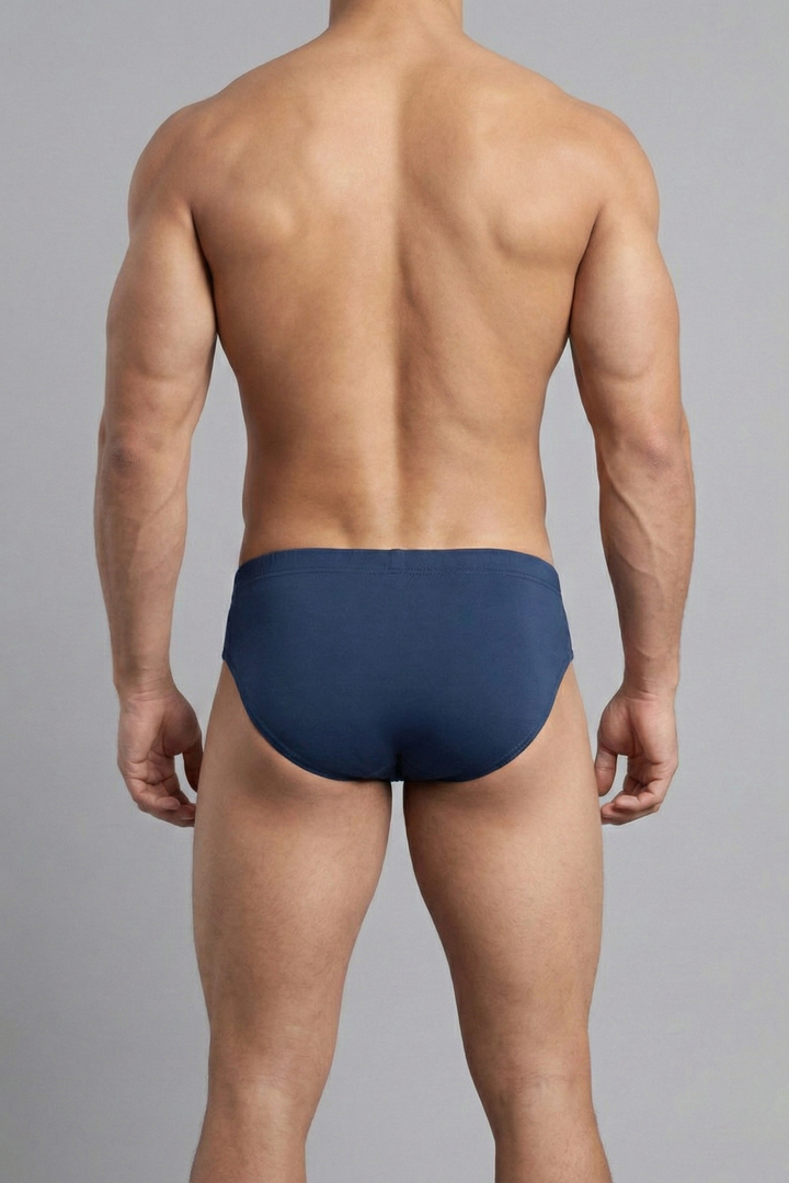 Uathayam Navy Blue men’s stretchable cotton inner briefs